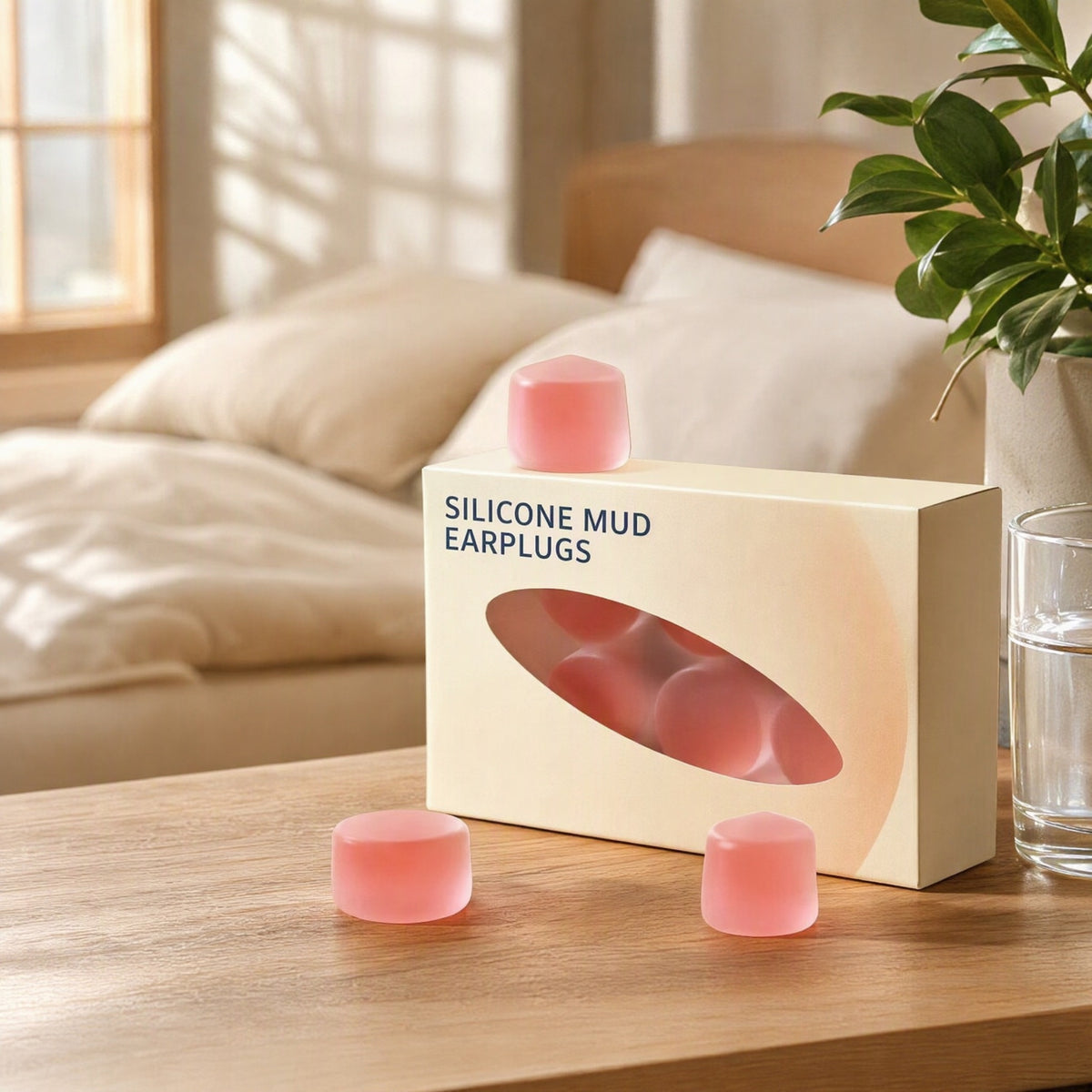 Softseal™ Silicone Moldable Earplugs in a calm home setting