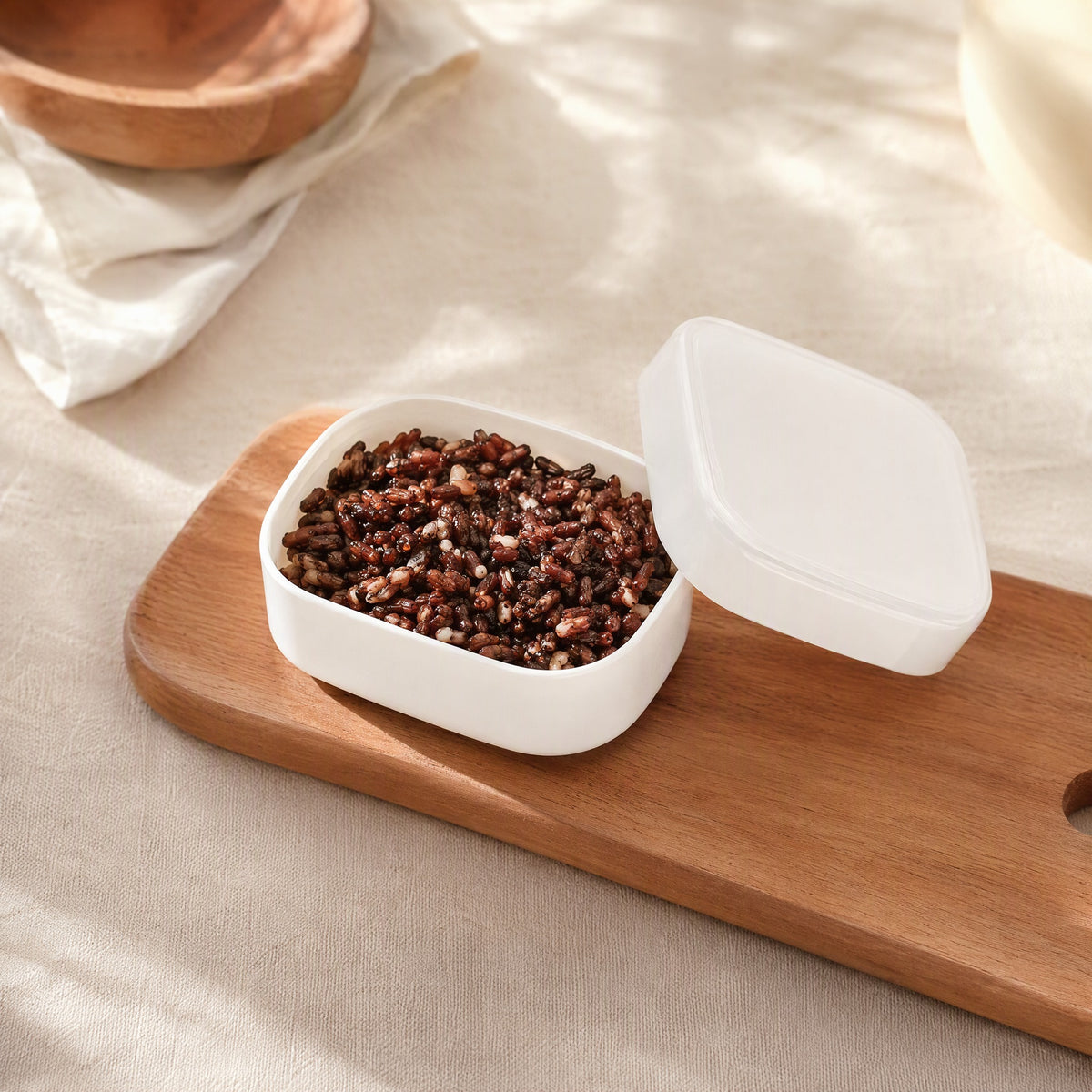 Ricebox™ 280ml Plastic Rice Lunch Box, styled close view
