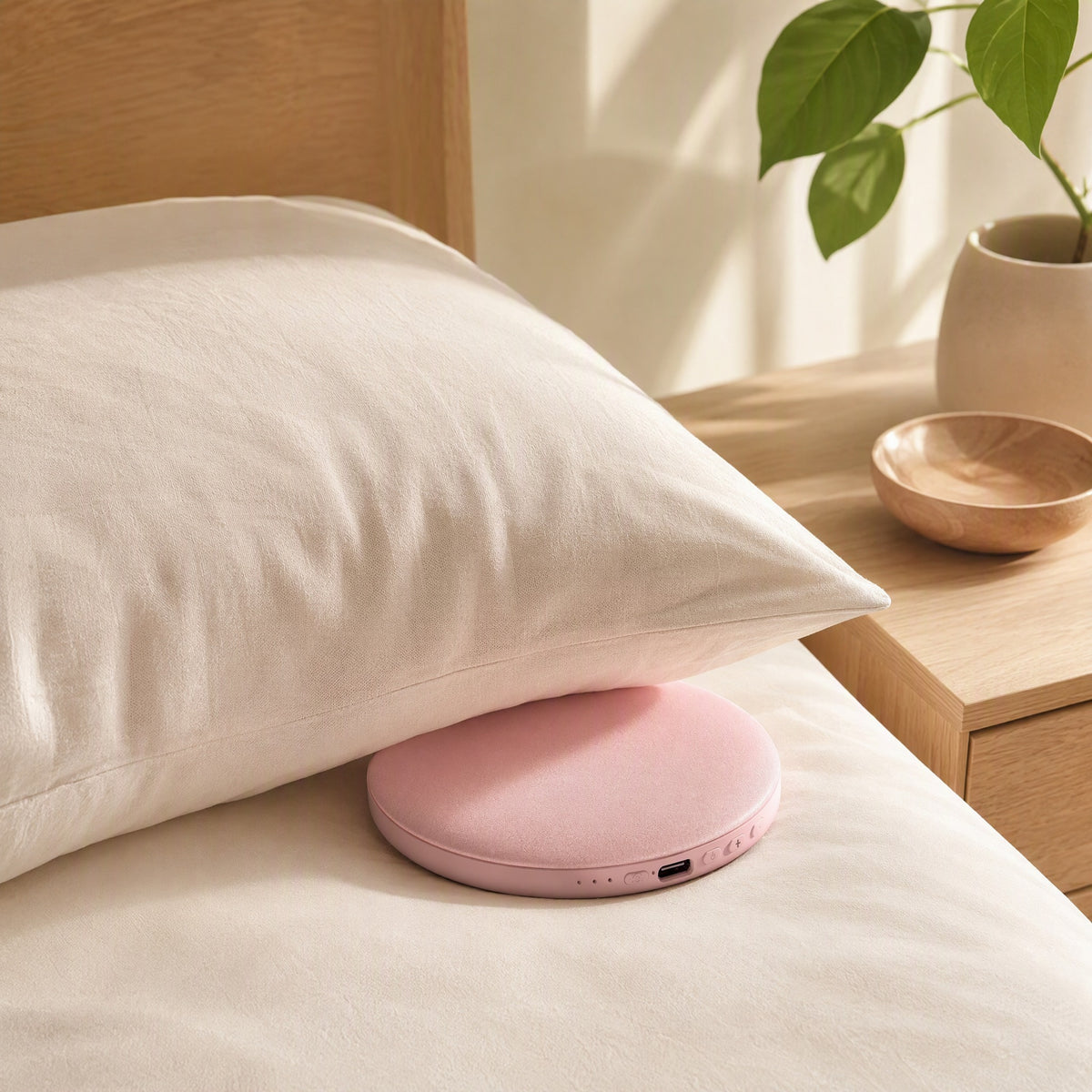 Dreamhum™ Under-Pillow Bluetooth Speaker in a calm home setting