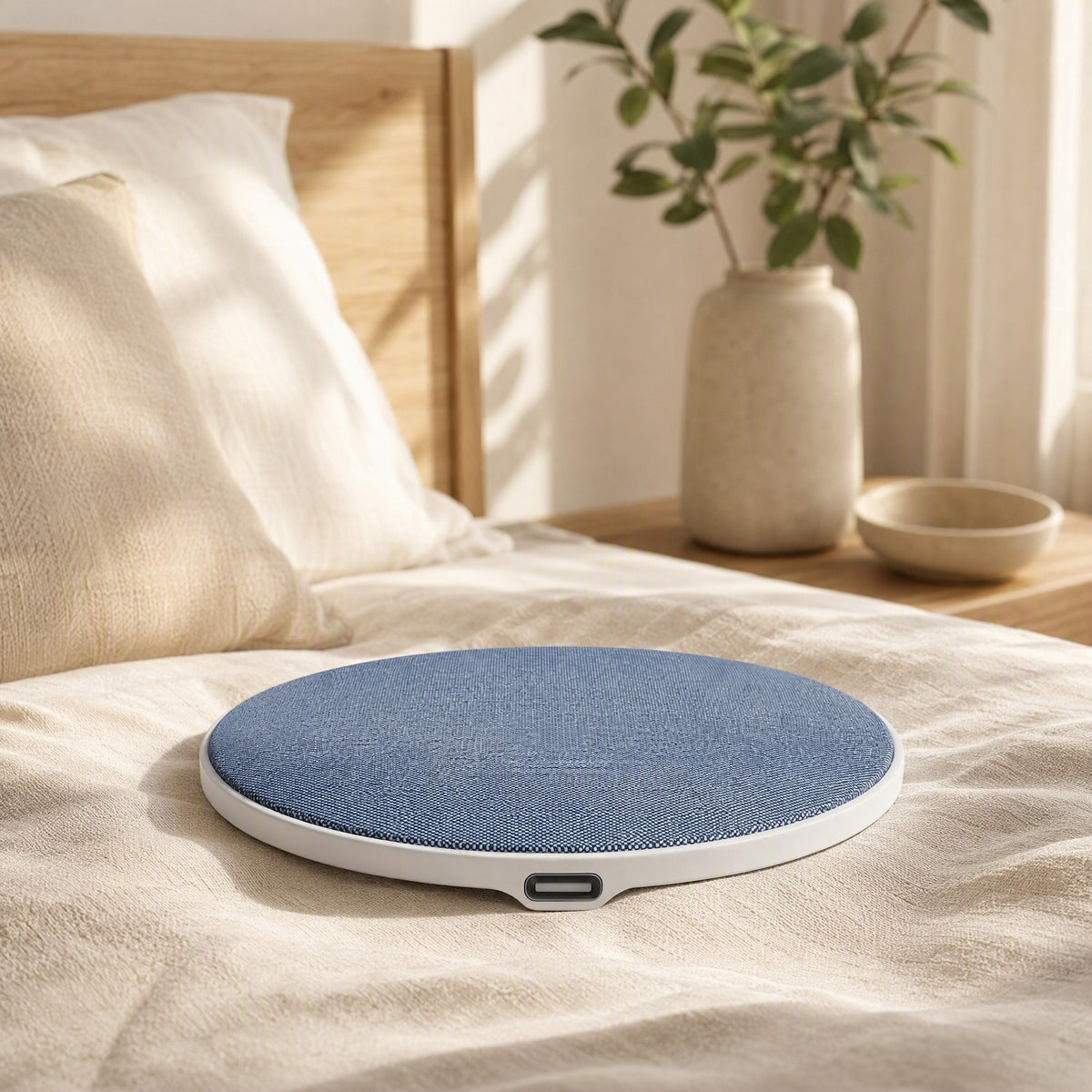 Pillowisp™ Ultra-Thin Bluetooth Pillow Speaker in a calm home setting