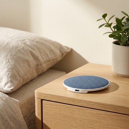 Slimhush™ Ultra-Thin Bluetooth White Noise Speaker in a calm home setting