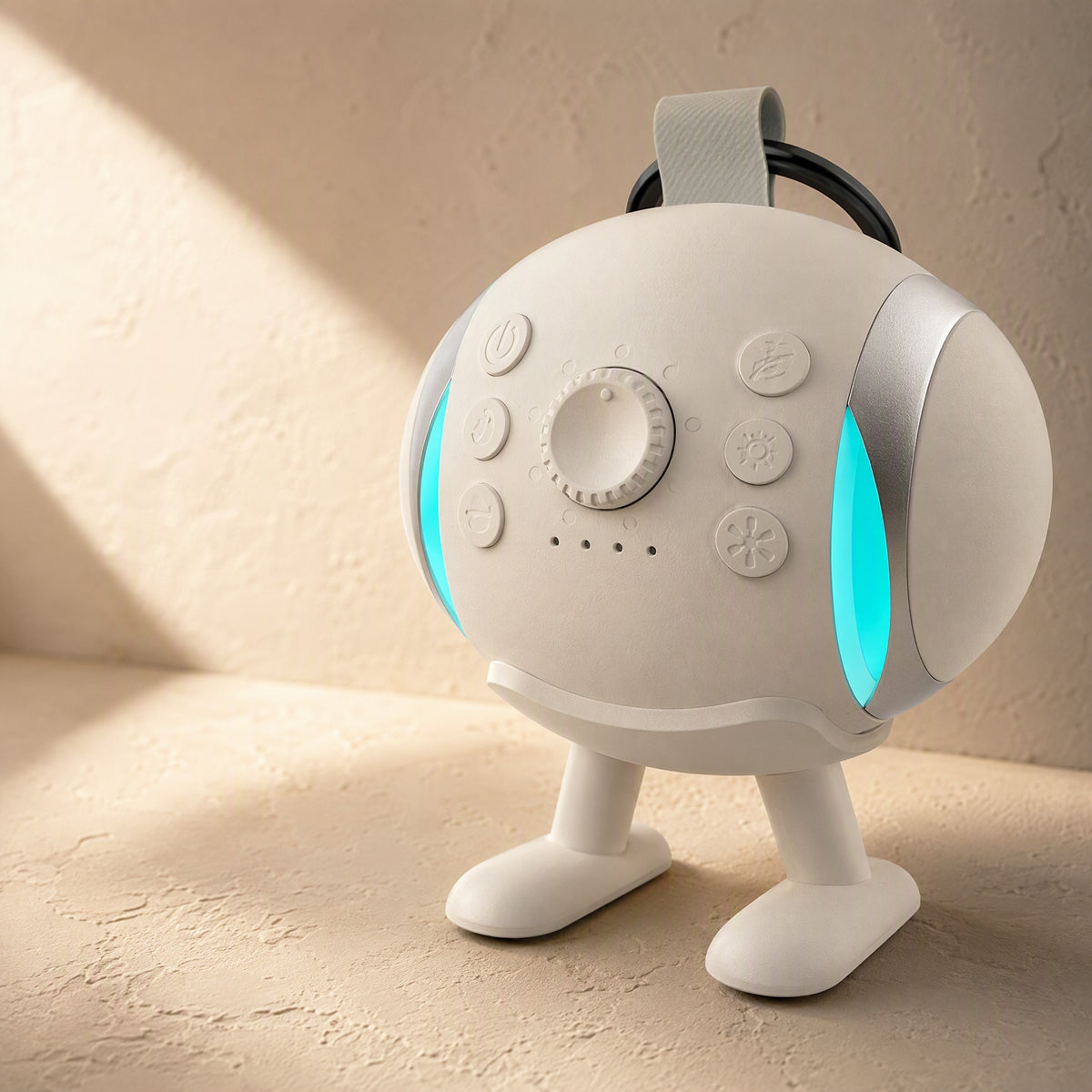 Calmcast™ White Noise Bluetooth Speaker, material and detail close-up