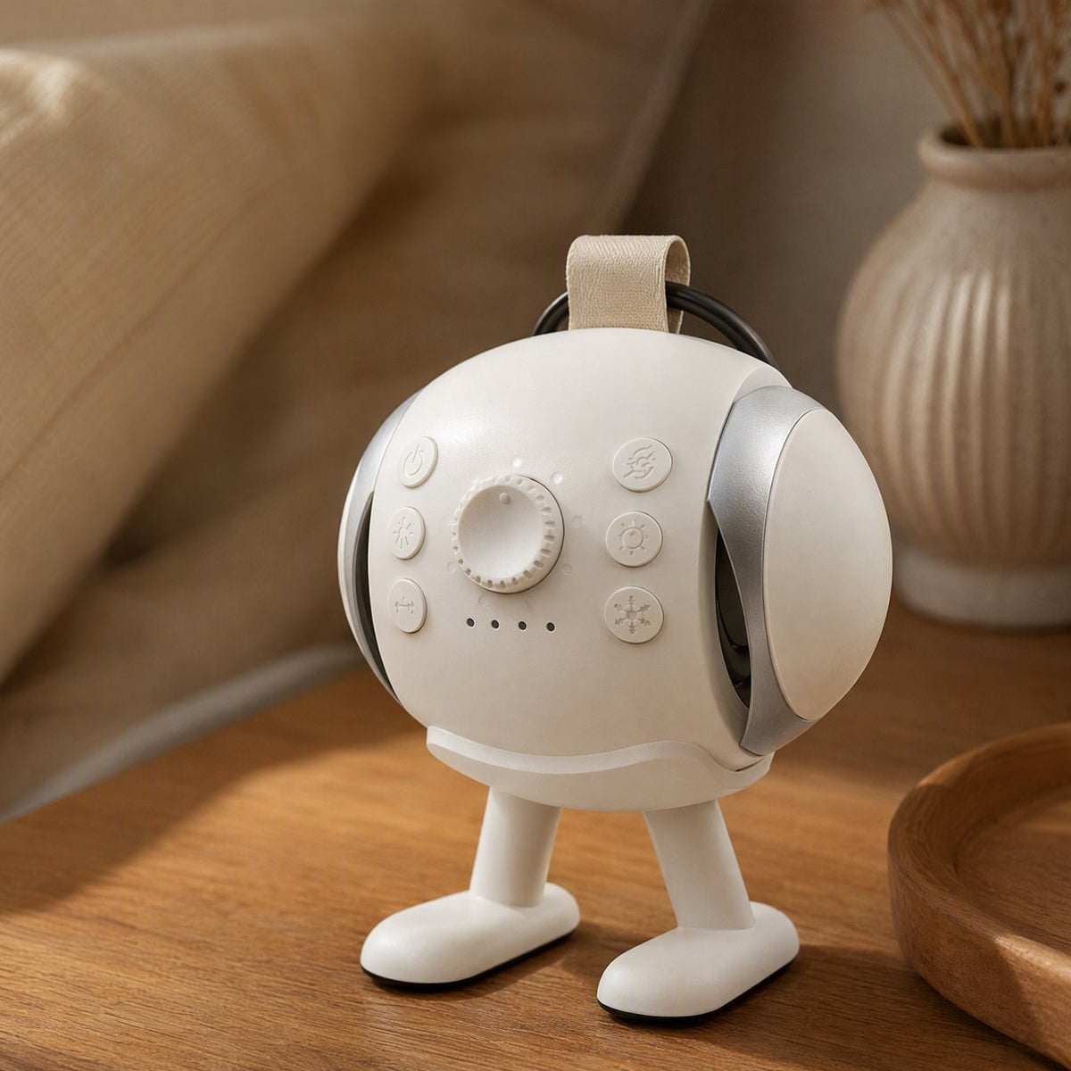 Calmcast™ White Noise Bluetooth Speaker, styled close view