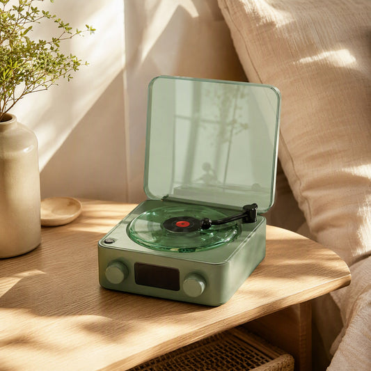 Quietdisc™ White Noise Bluetooth CD Player in a calm home setting