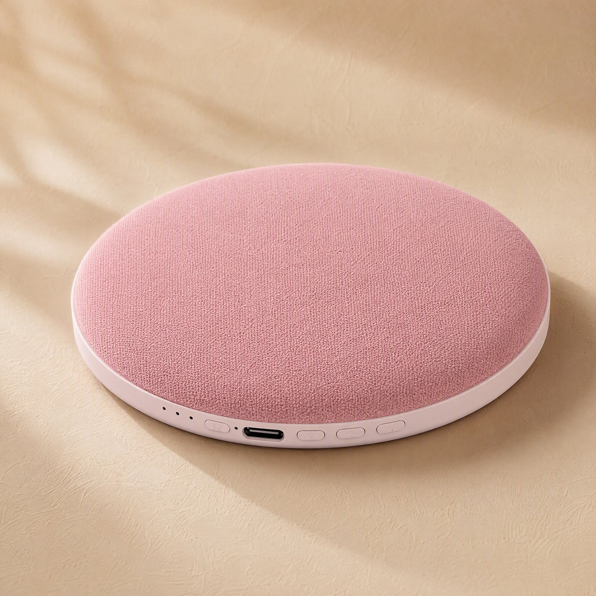 Calmhum™ Bluetooth White Noise Speaker, material and detail close-up