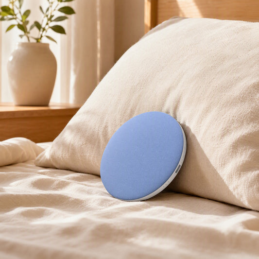 Calmhum™ Bluetooth White Noise Speaker in a calm home setting