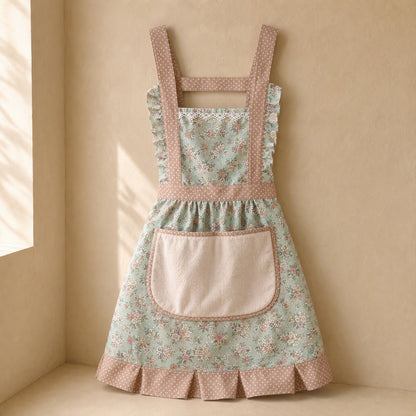 Bloombib™ Floral Canvas Kitchen Apron