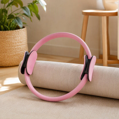 Coreloop™ Pilates Resistance Ring in a calm home setting