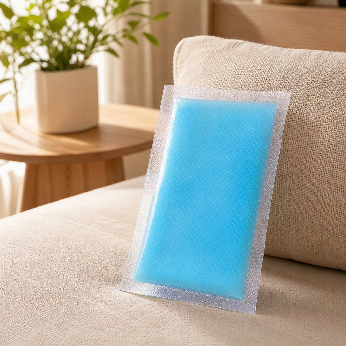 Coolsoothe™ Hydrogel Cooling Patch in a calm home setting