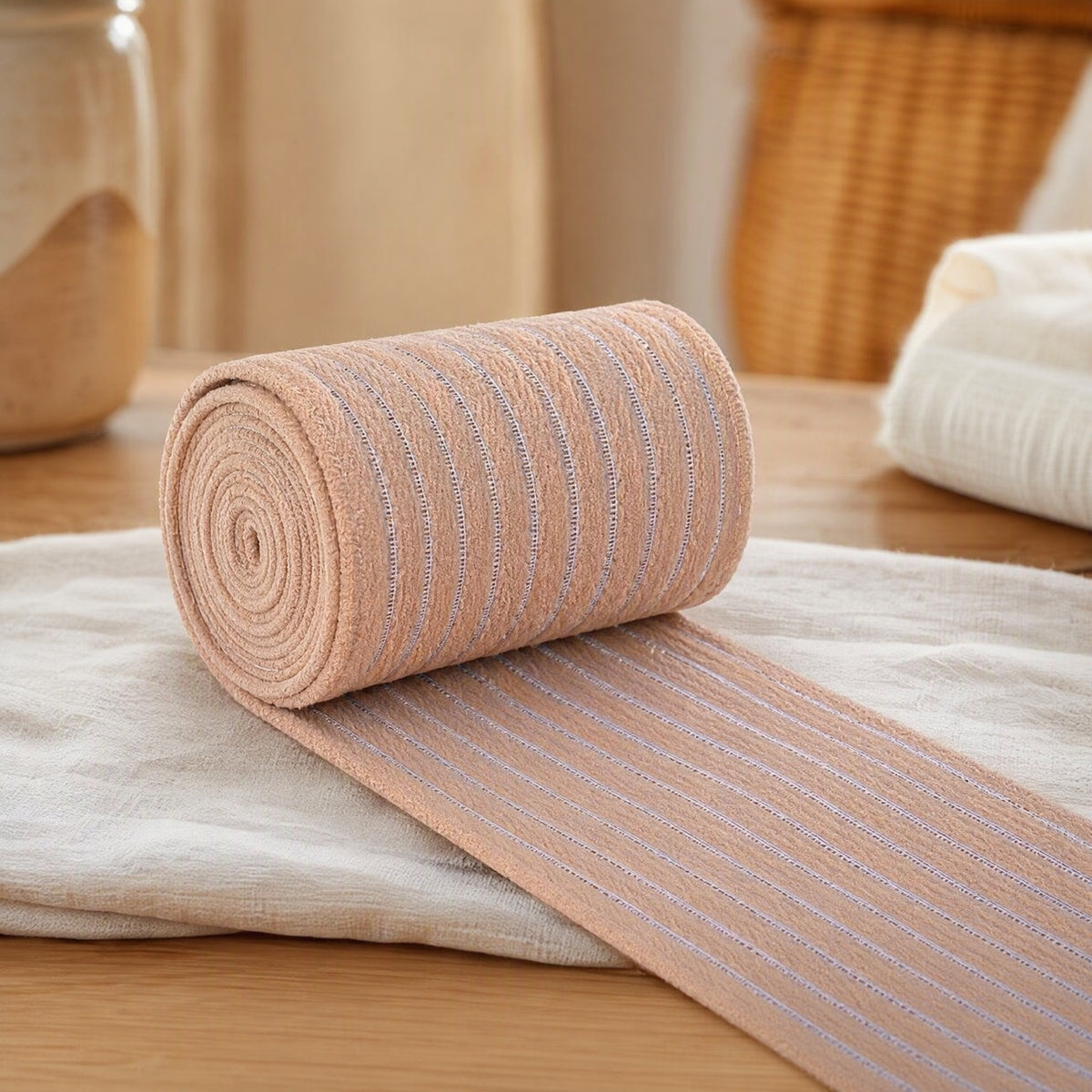 Stretchweft™ Polyester High Elastic Ribbon Webbing, styled close view