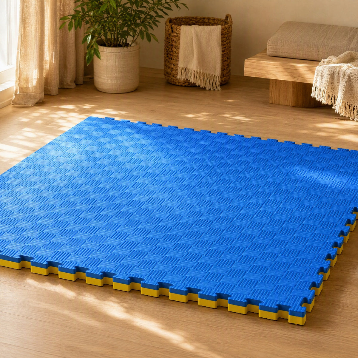 Foamguard™ EVA Foam Taekwondo Floor Mat in a calm home setting