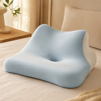 Bellysoft™ Memory Foam Pillow for Stomach Sleeping, styled close view