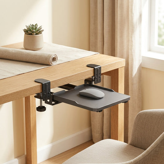 Armcush™ Desk-Edge Armrest Mouse Pad in a calm home setting