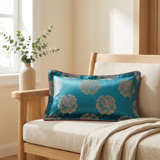 Wovencove™ Jacquard Throw Pillow Cover in a calm home setting