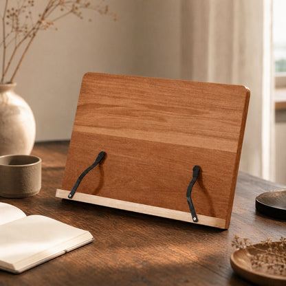 Pagepivot™ Adjustable Desktop Book Stand, styled close view