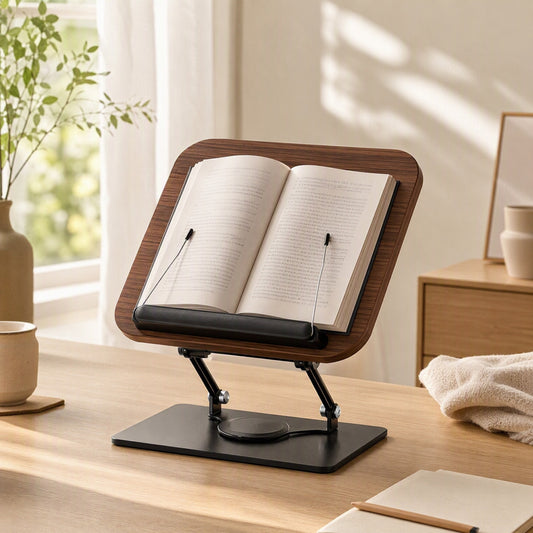 Readprop™ Desktop Reading Book Stand in a calm home setting