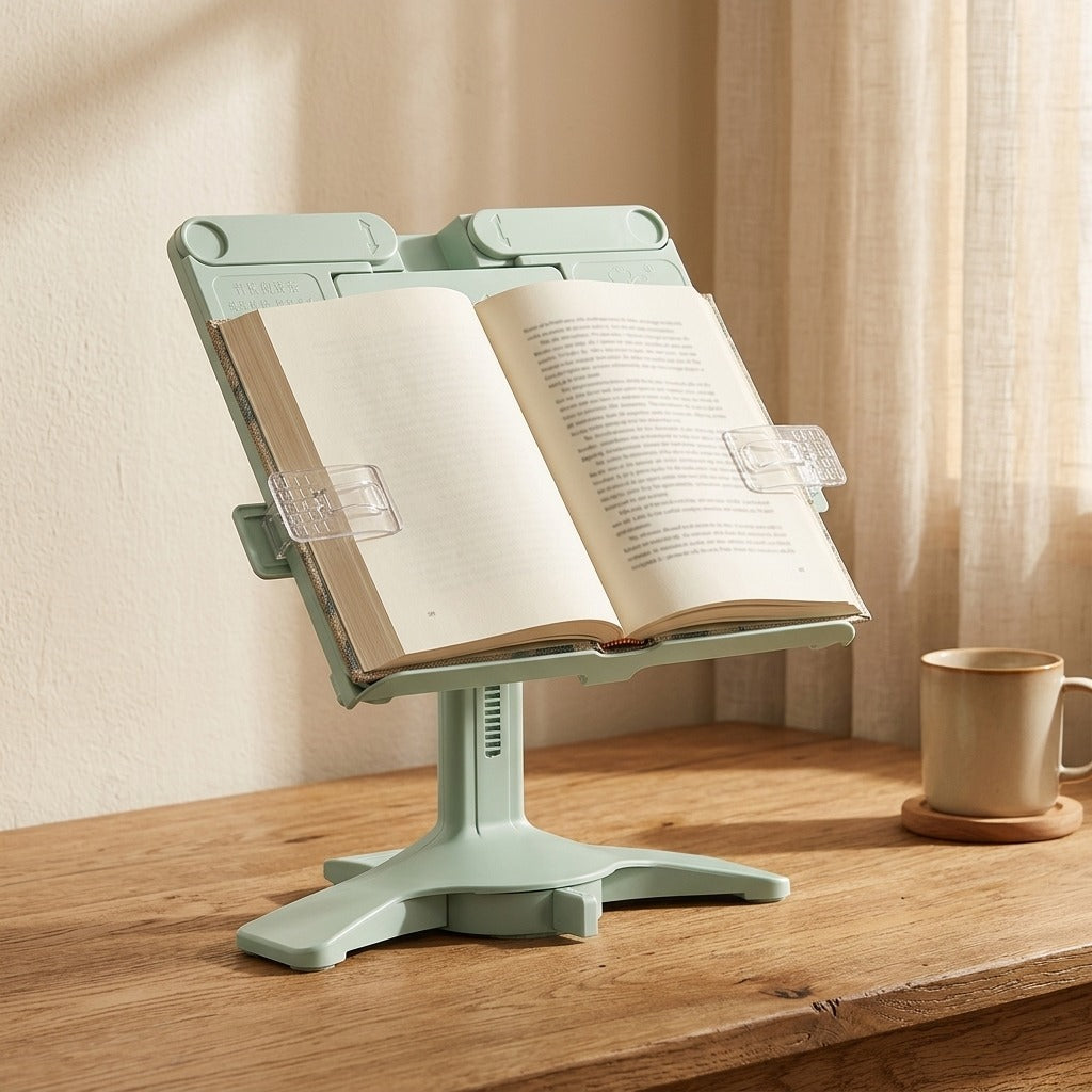 Bearpage™ Plastic Bear Reading Stand, styled close view