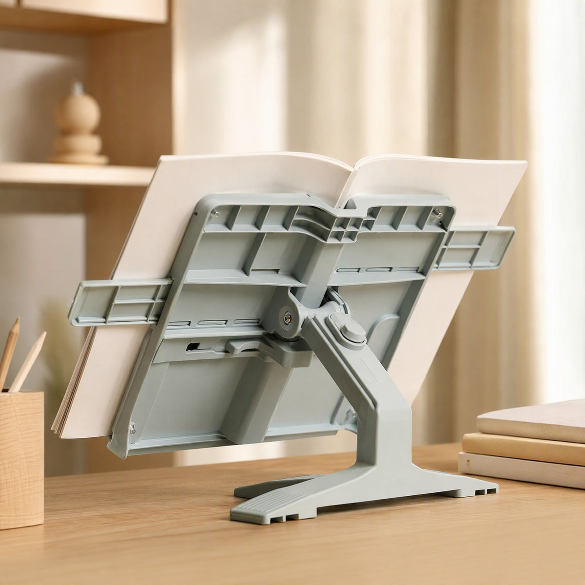 Bearledge™ Bear Desktop Reading Stand, styled close view