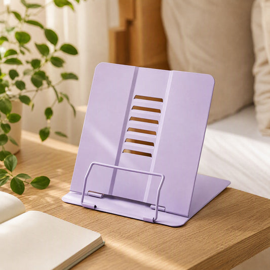 Readpivot™ Iron Foldable Book Stand in a calm home setting