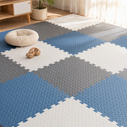 Leaftread™ EVA Foam Leaf Pattern Floor Mat, styled close view