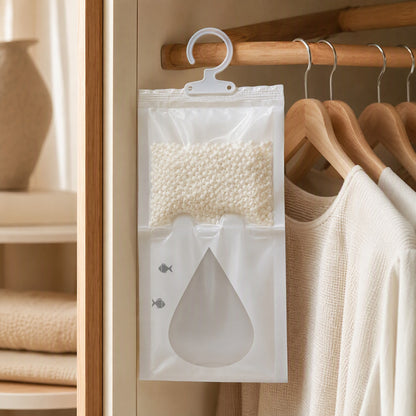 Moistwick™ 230g Hangable Dehumidification Bag, styled close view