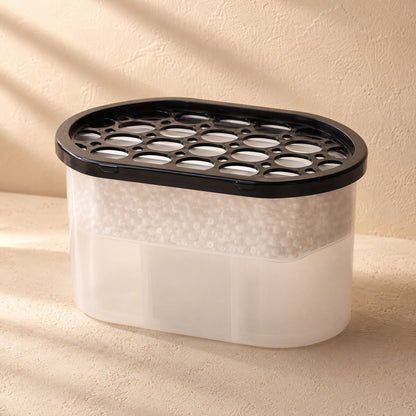 Closetdry™ Unscented Wardrobe Moisture Absorber Box, material and detail close-up