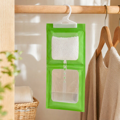 Dampcatch™ Hanging Dehumidification Bag in a calm home setting