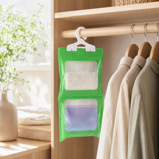 Lavendry™ Lavender Hanging Dehumidification Bag in a calm home setting