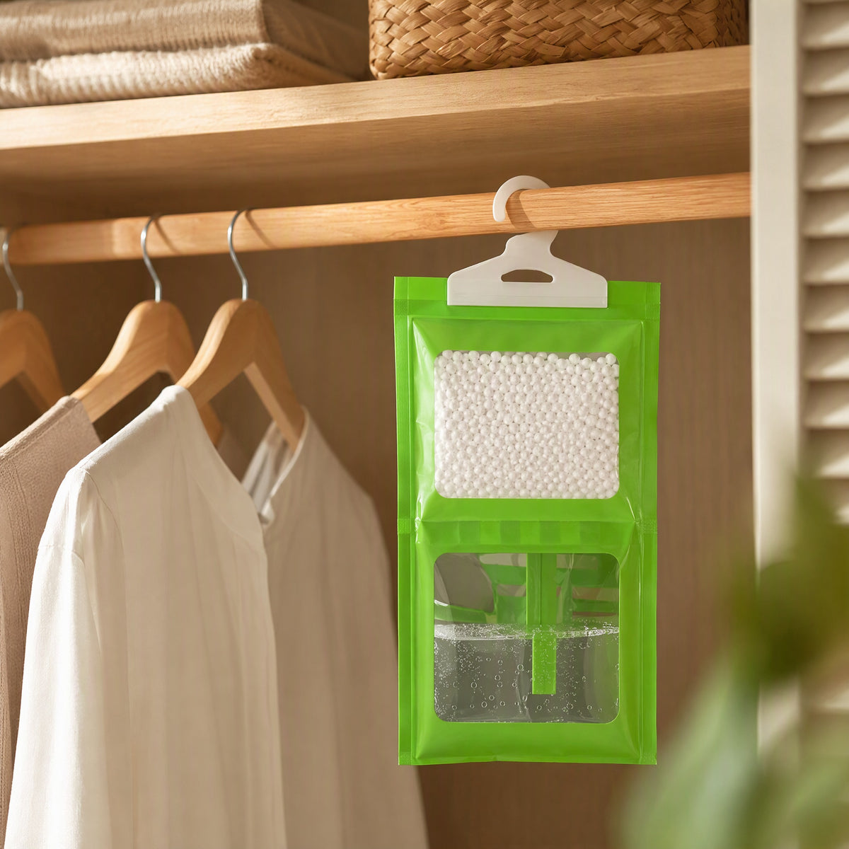 Lavendry™ Lavender Hanging Dehumidification Bag, styled close view