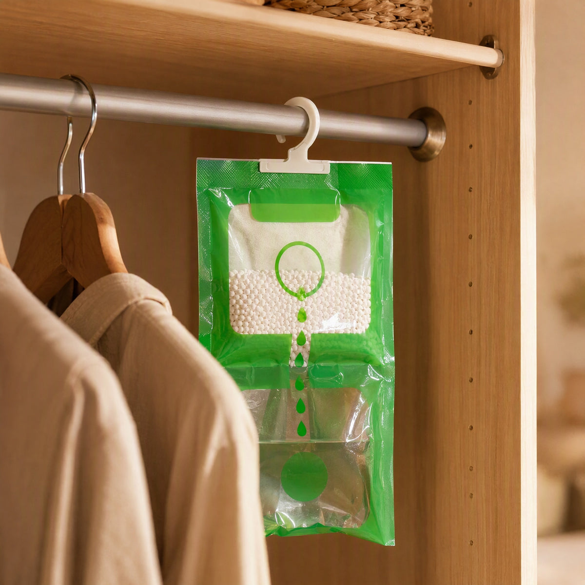 Dampwick™ Hanging Dehumidification Bag, styled close view