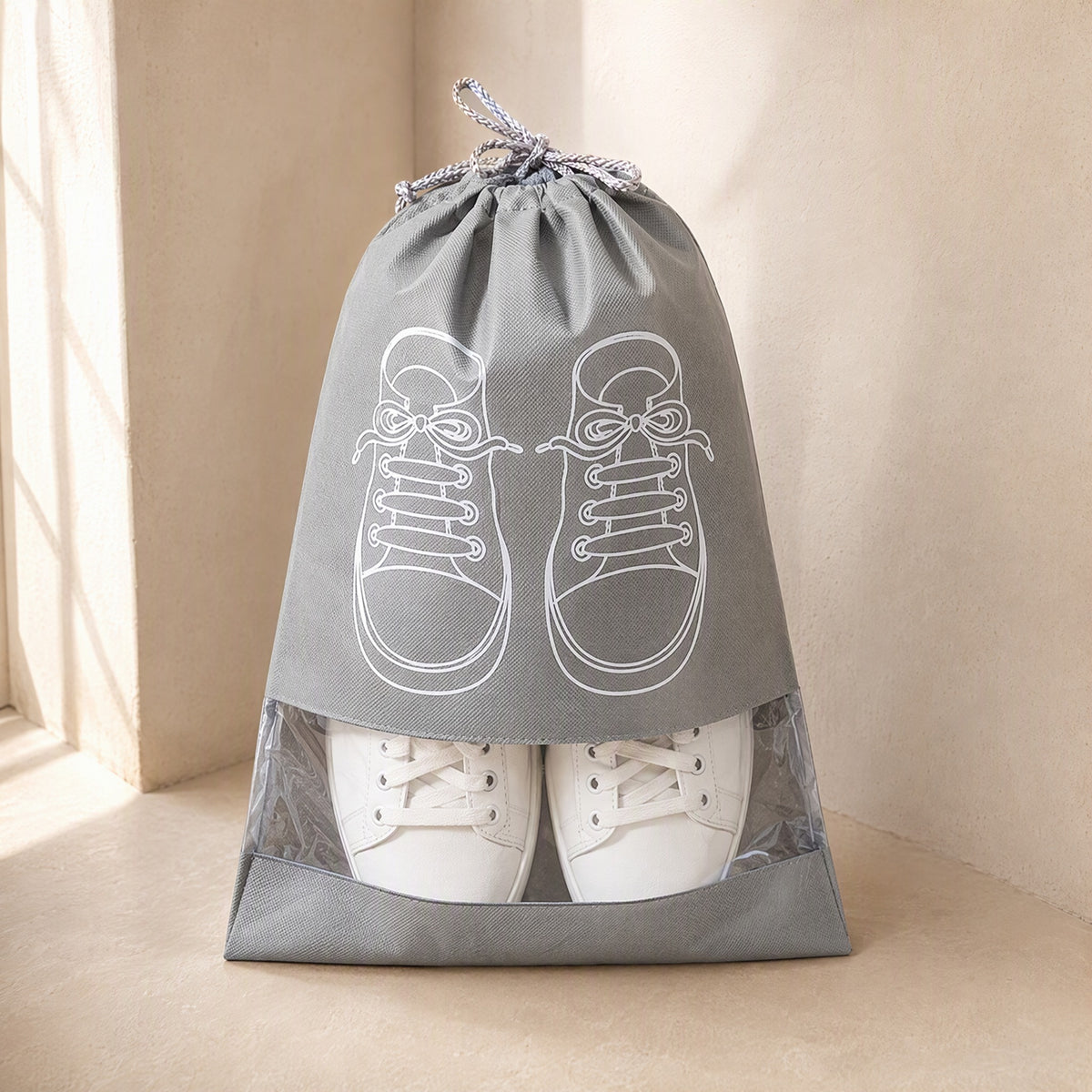 Shoehush™ Nonwoven Drawstring Shoe Storage Bag