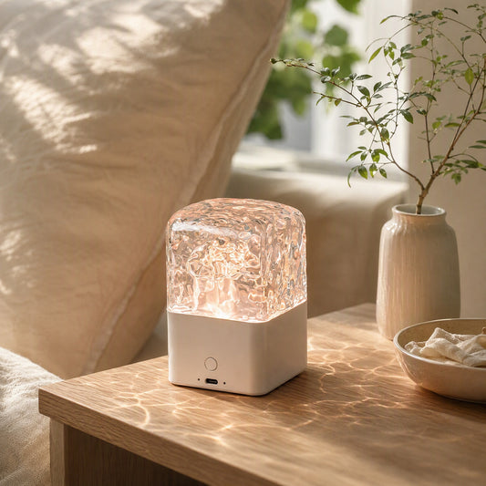 Beatglow™ Bluetooth Speaker With RGB Ambient Light in a calm home setting