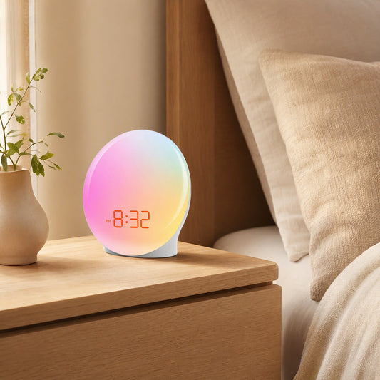 Dawnlight™ Sunrise Sunset Wake-Up Light in a calm home setting