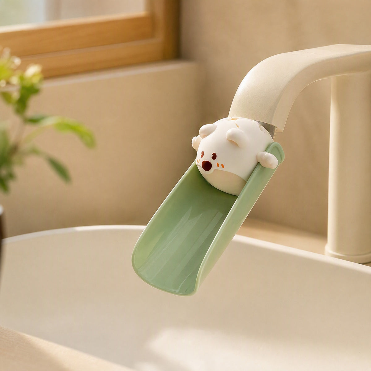 Handspout™ Cartoon Faucet Extender for Handwashing, styled close view