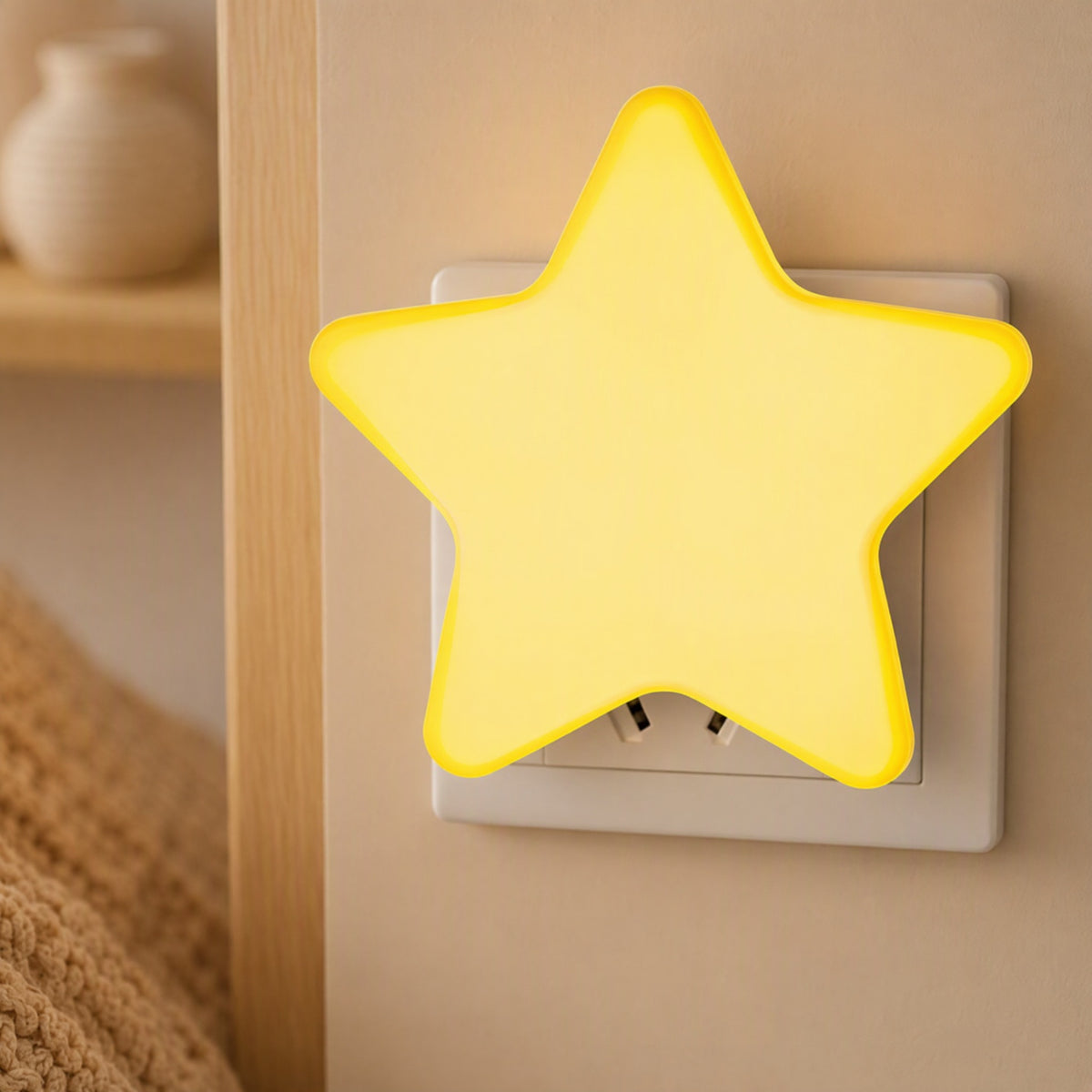 Duskglow™ Light-Controlled LED Night Light, styled close view