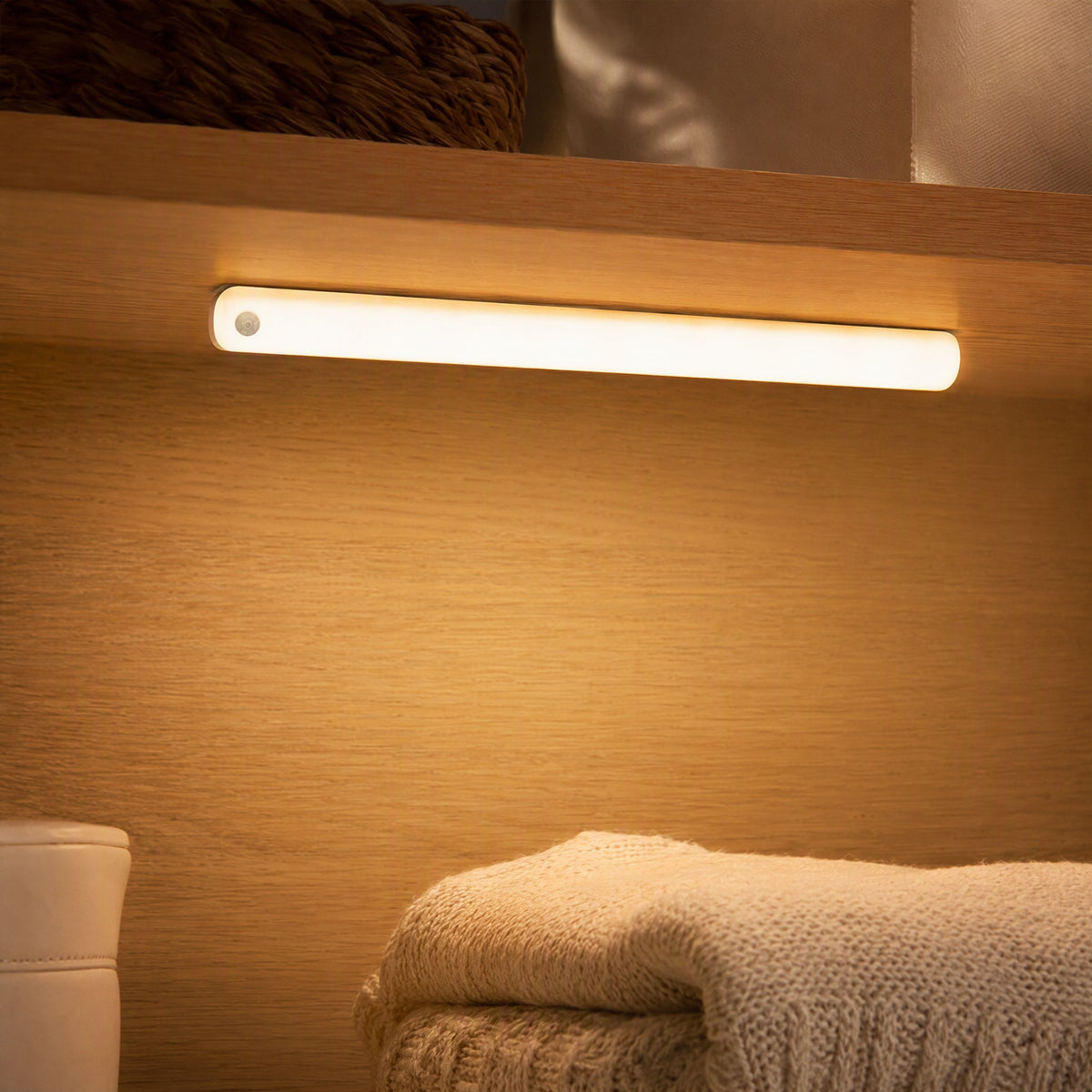 Cabglow™ Human Body Sensor Cabinet Light Strip, styled close view