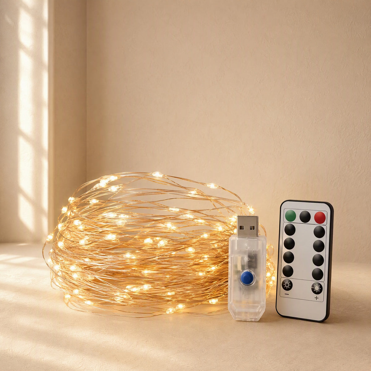 Wiregleam™ USB Copper Wire Curtain Lights