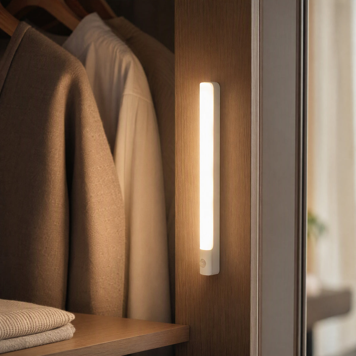 Magglow™ Rechargeable Magnetic Sensor Night Light, styled close view