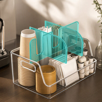 Cupcubby™ Compartment Cup Storage Rack, styled close view