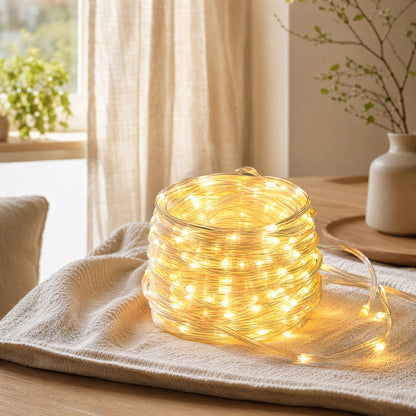 Rainglow™ Waterproof LED Light String in a calm home setting