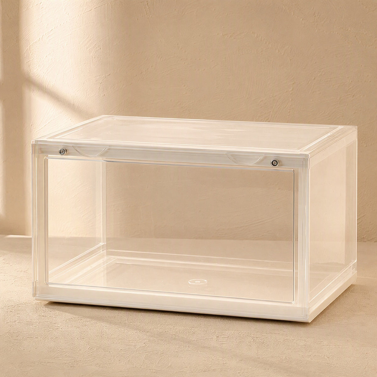 Clearpair™ PET+PP Transparent Shoe Box, material and detail close-up