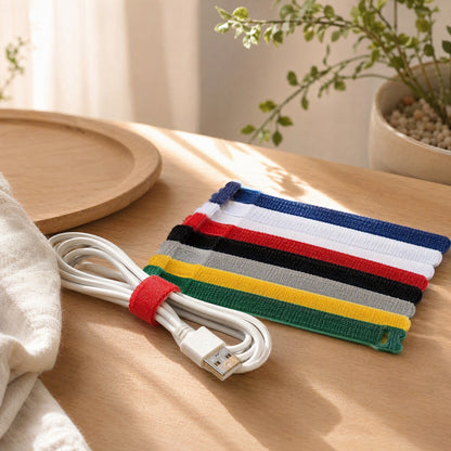 Loopbind™ Nylon Blend Velcro Cable Tie in a calm home setting