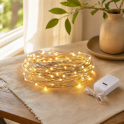 Bloomlit™ LED Bouquet String Lights in a calm home setting