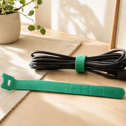 Tieweave™ Nylon Velcro Cable Tie Strap in a calm home setting