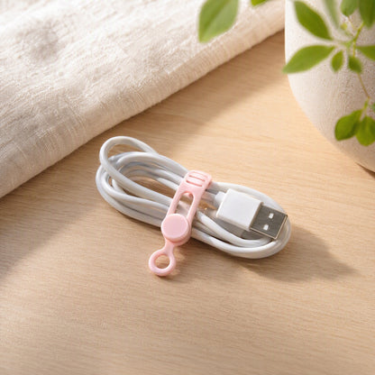 Silisnap™ Silicone Data Cable Tie in a calm home setting