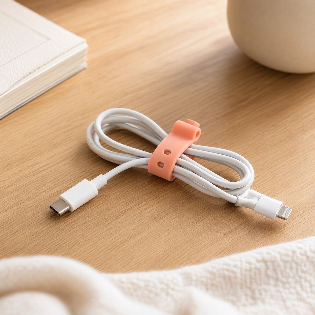 Dataloom™ TPE Data Cable Organizer, styled close view