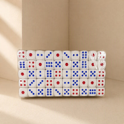 Dotduo™ White Acrylic Red And Blue Dot Dice