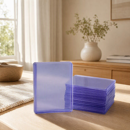 Cardkeep™ PVC Trading Card Holder in a calm home setting