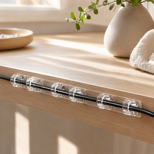 Deskloop™ Desktop Cable Organizer in a calm home setting