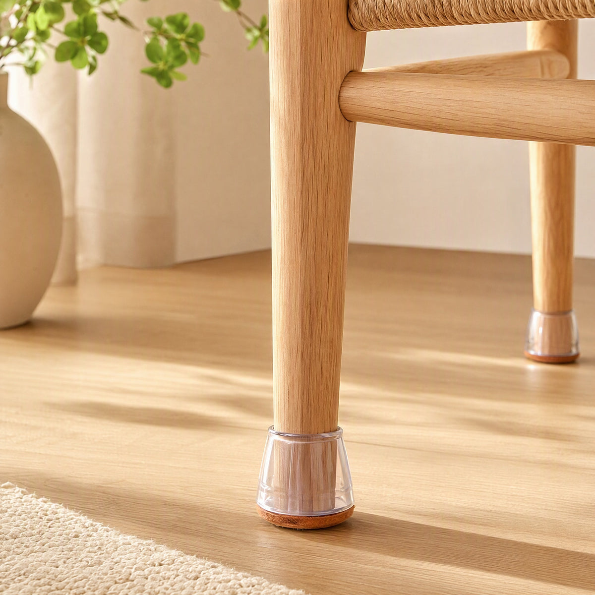 Chairsoft™ TPE Chair Leg Covers in a calm home setting